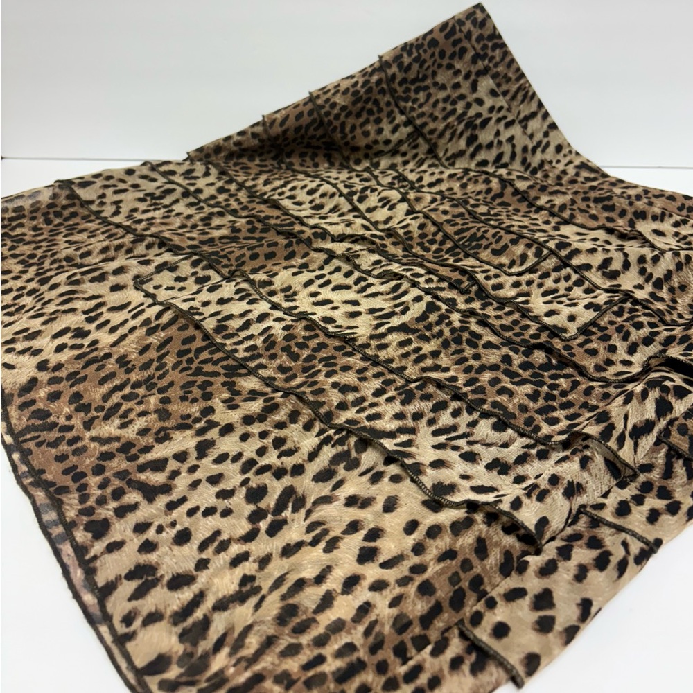 Focus 2000 Leopard Print Tiered Skirt, Size 4